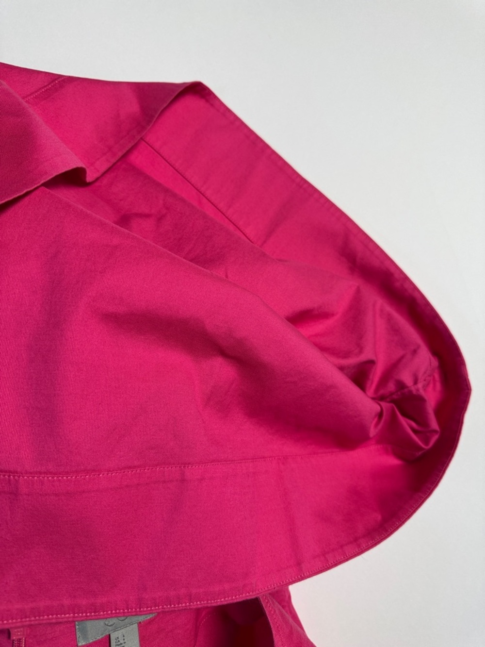 COS Day Dress 100% Cotton Bright Pink Fit and Flare‎ Midi Dress Scoop Neck 6 - Picture 13 of 13
